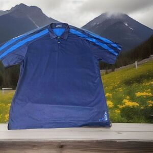 Nike Golf Polo Shirt‎ Blue Polyester Size XL Tour Performance Mens Athletic Cool